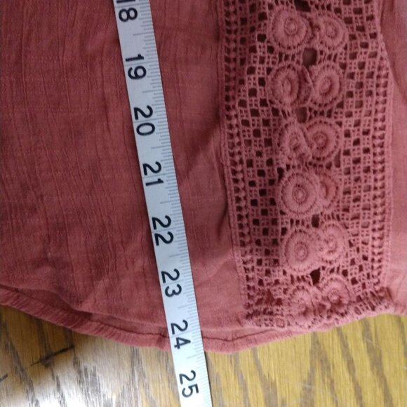 ANTHROPOLOGIE MINE Peach Lace Blouse-Size M - Picture 6 of 7